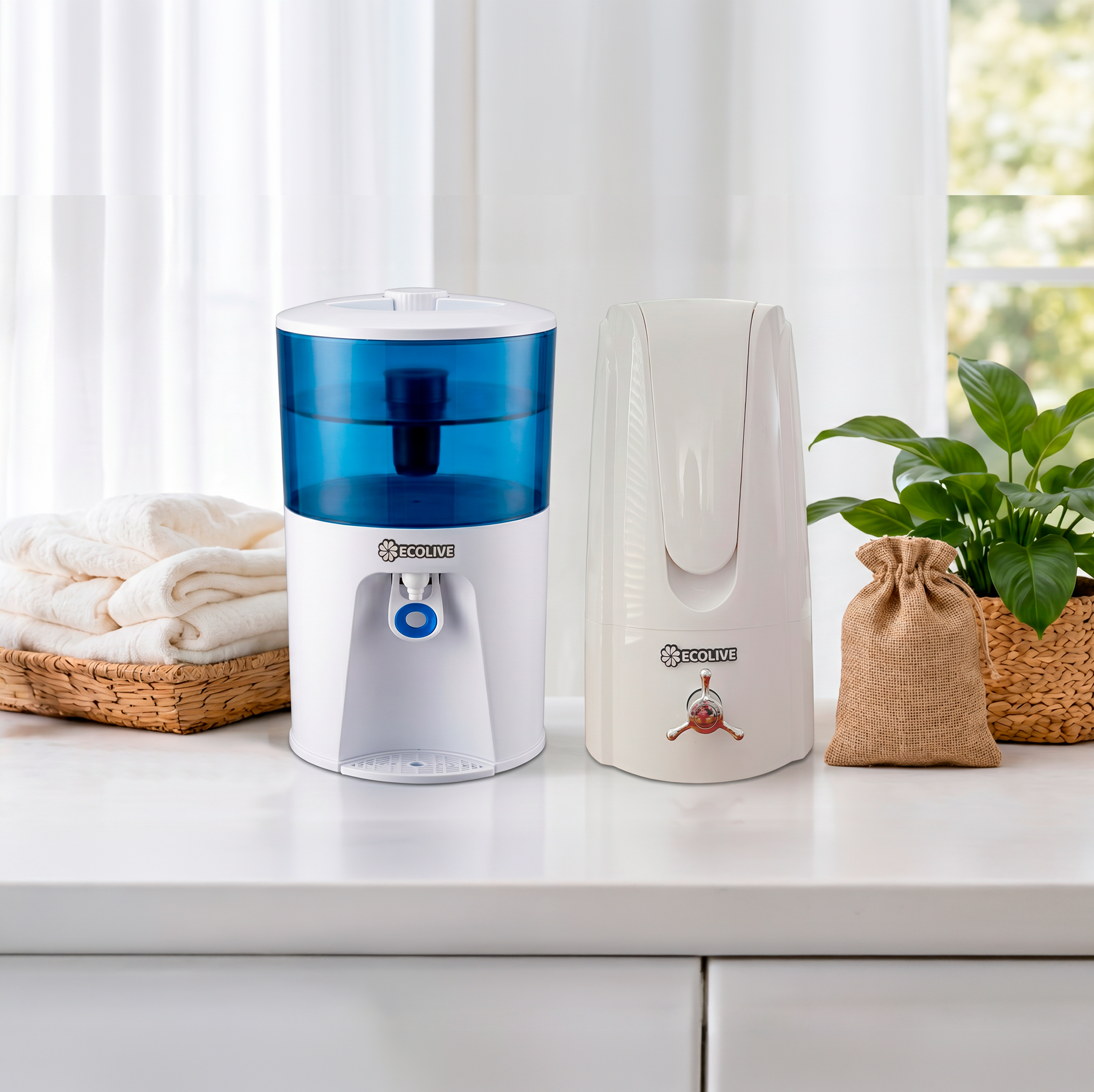Ecofy product lineup — water purifier, laundry and personal care